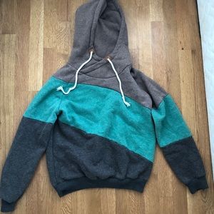 blue grey sweatshirt